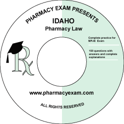 Idaho Pharmacy Law Test (Cd Rom)