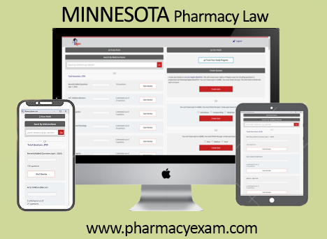 Minnesota Pharmacy Law Test (Online Access)
